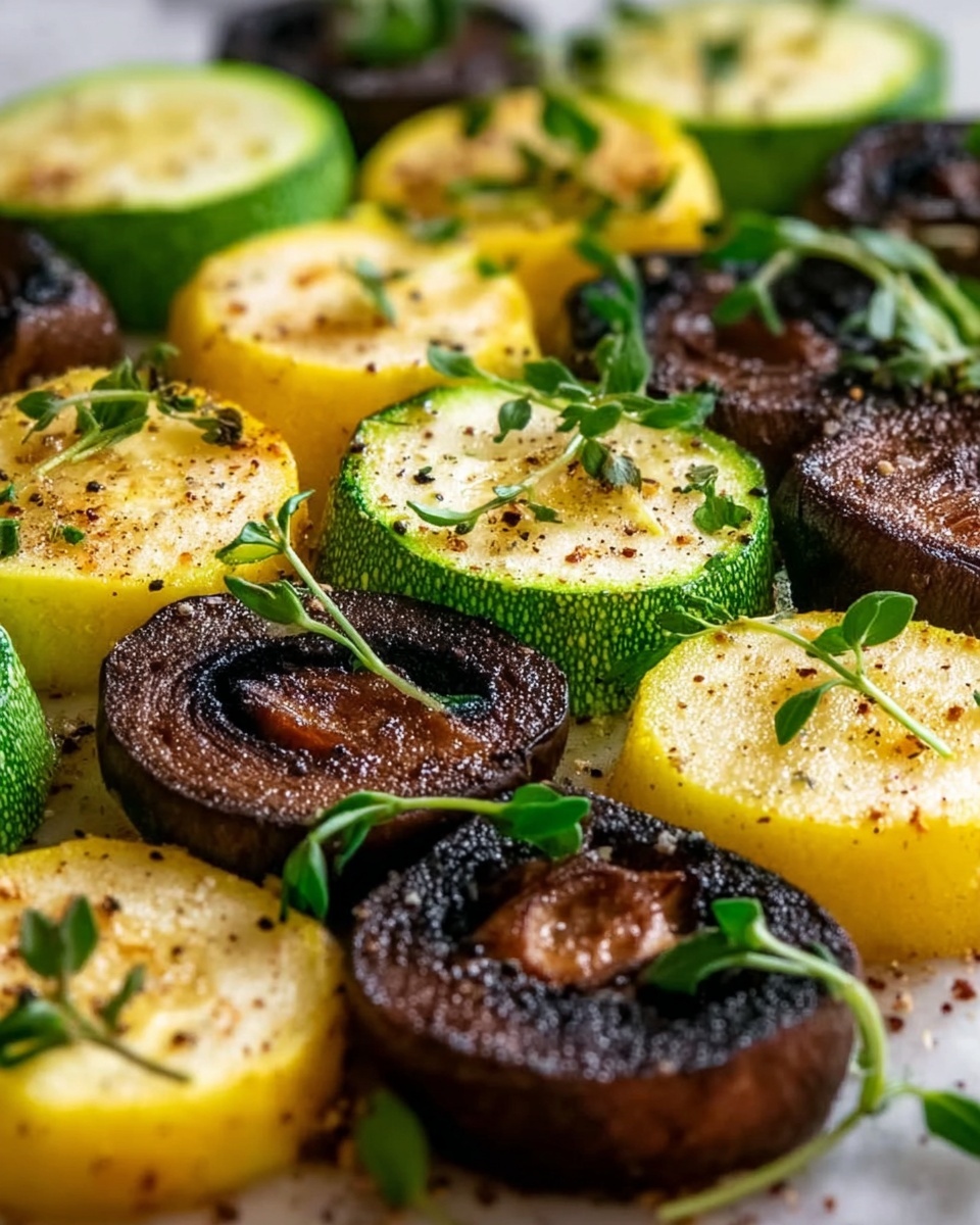 Garlic Herb Zucchini & Mushrooms Recipe - Recipe Image