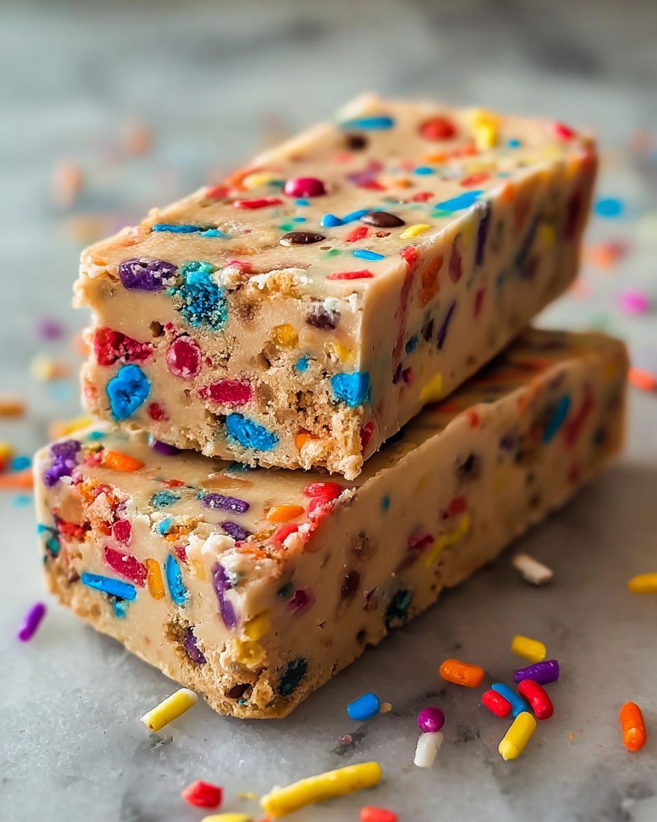 Birthday Cake Protein Bars Recipe - Recipe Image