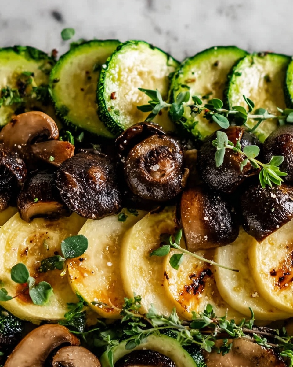 Garlic Herb Zucchini & Mushrooms Recipe - Recipe Image