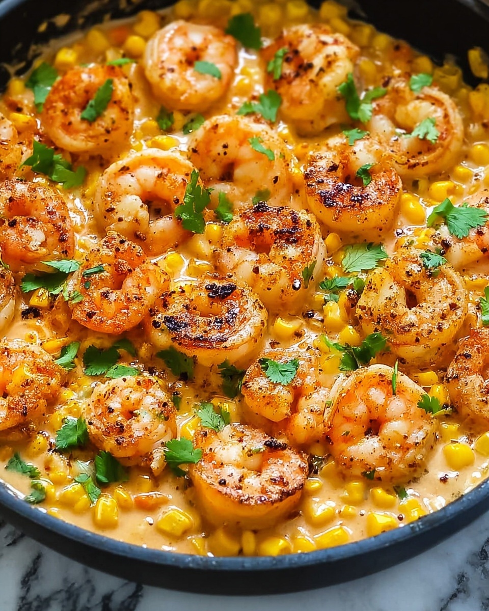 Creamy Shrimp and Corn Skillet Recipe - Recipe Image
