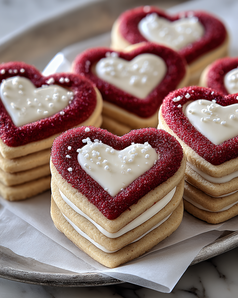 Red Velvet Linzer Cookies Recipe - Recipe Image