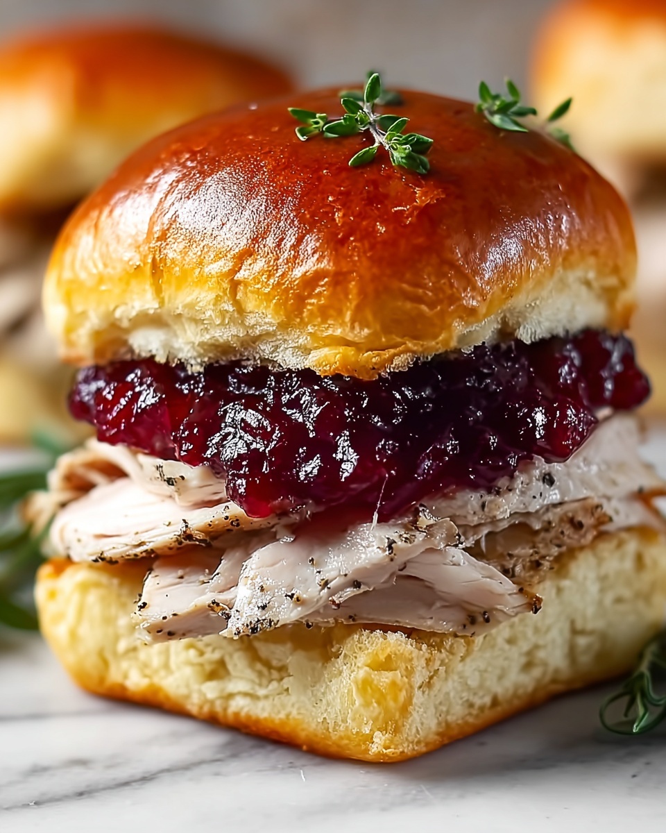 Baked Cranberry Turkey Sliders Recipe - Recipe Image