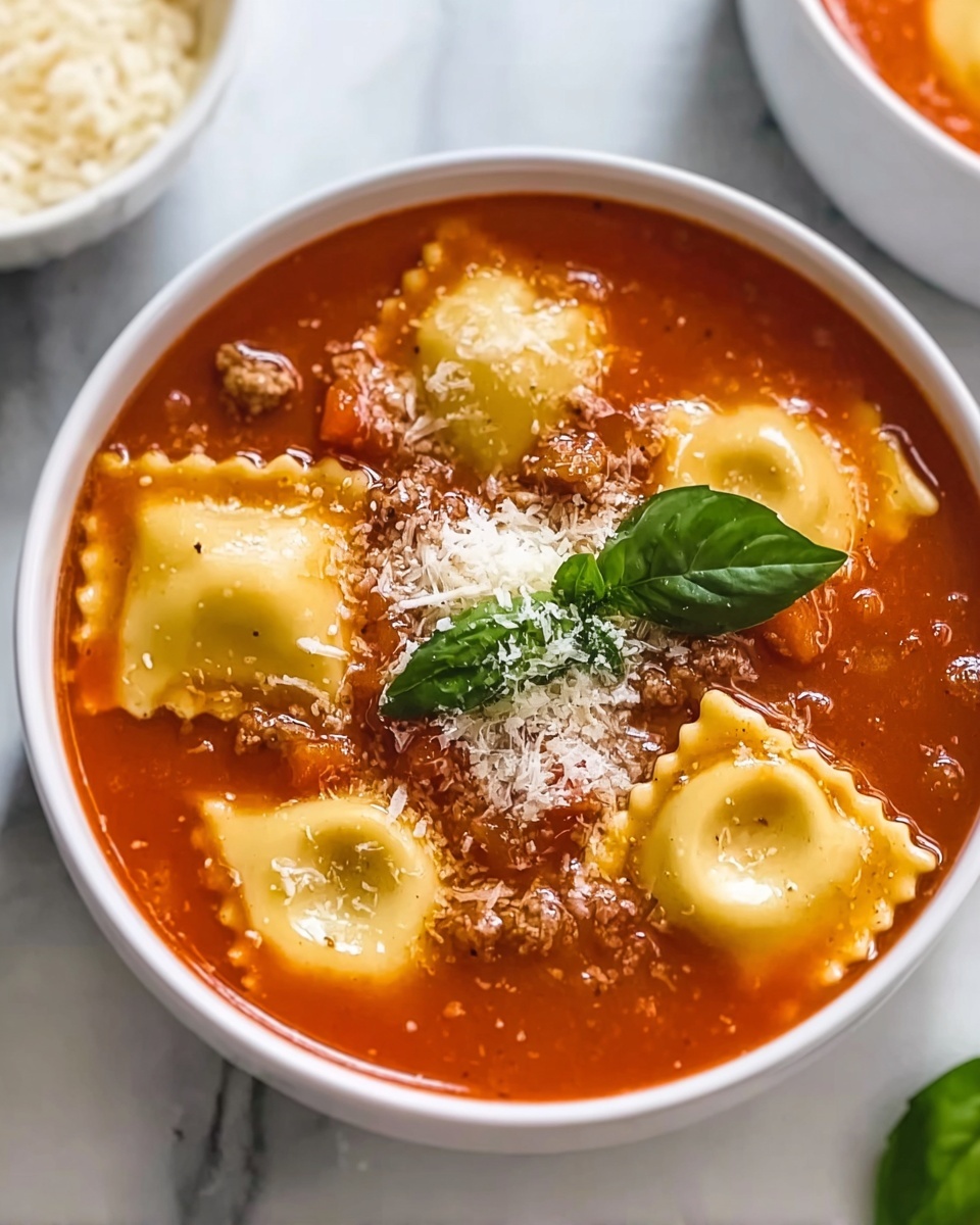 One Pot Sausage Ravioli Soup Recipe - Recipe Image