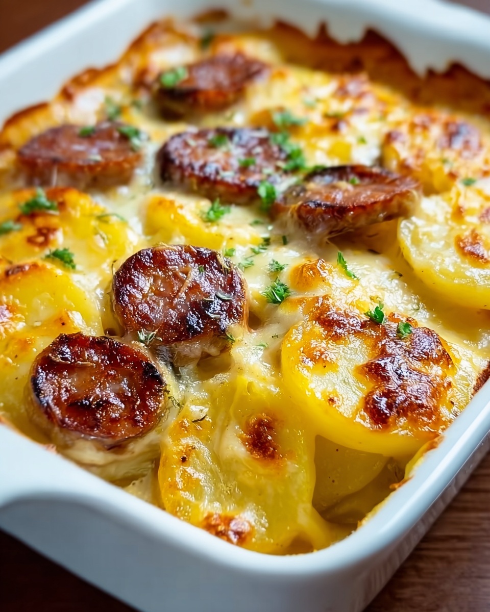 Cheesy Ranch Potatoes with Smoked Sausage Recipe - Recipe Image