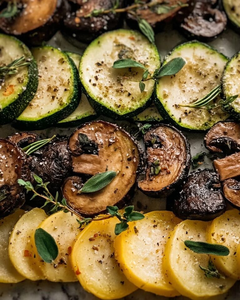 Garlic Herb Zucchini & Mushrooms Recipe