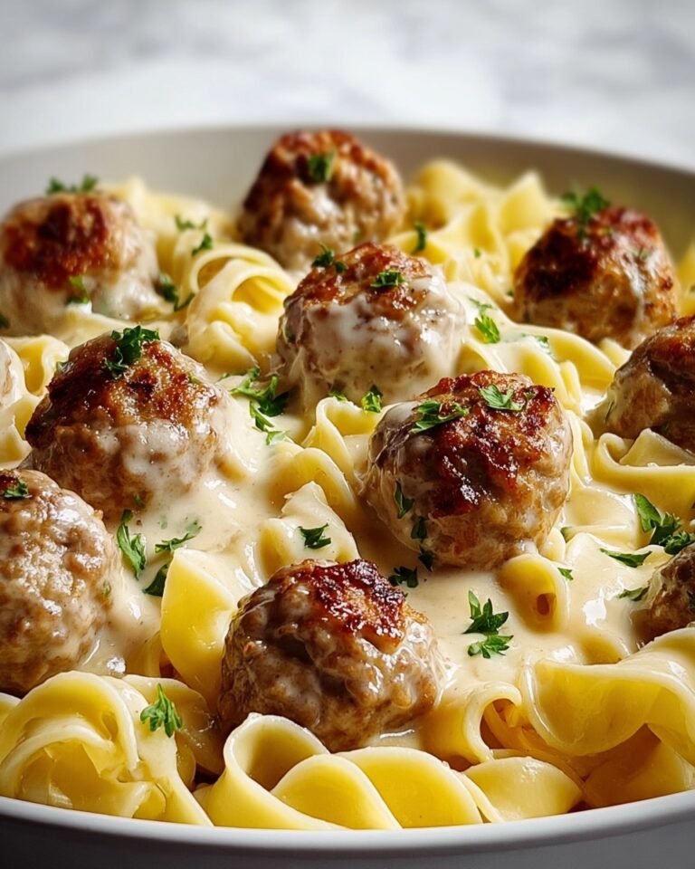 Creamy Swedish Meatball Noodle Bake Recipe