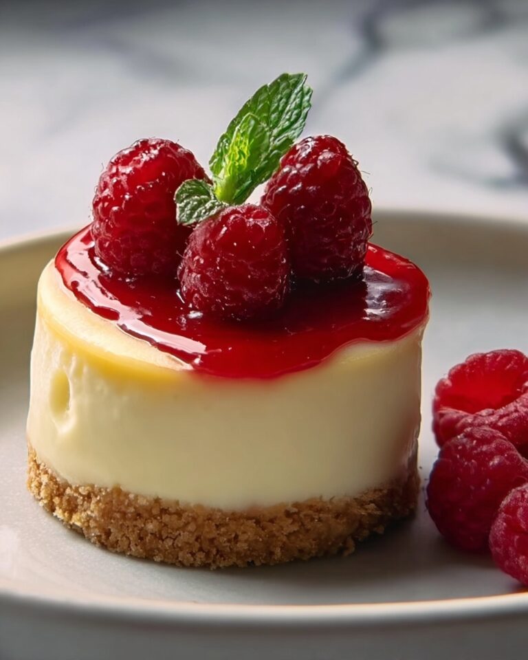 Mini Lemon Cheesecakes with Raspberry Sauce Recipe